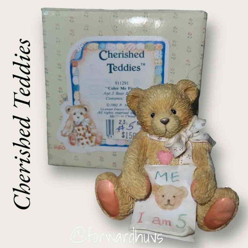 Cherished Teddies Club Figurine 'Color Me Five’